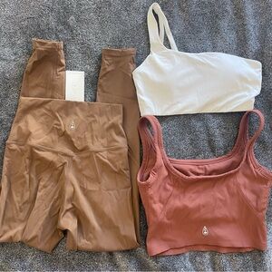 Wilderr | Bundle - Brown Leggings and Two Sports Bras Set